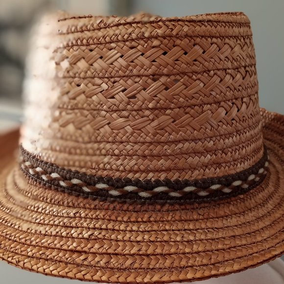 Trilby Straw Hat Vintage Size S/M EUC - Picture 6 of 11